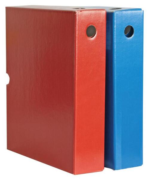 Лоток-коробка архивный, микрогофрокартон, 250x75x315 мм, красный, уп-ка 5 шт
