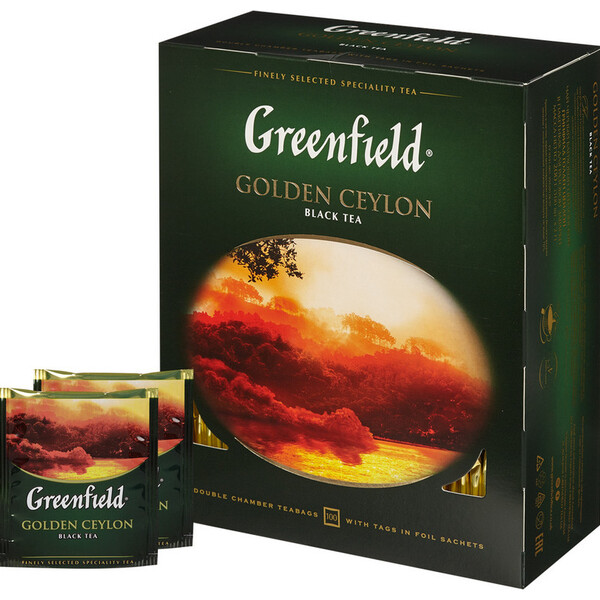 Чай Гринфилд Golden Ceylon черный, 100 пак