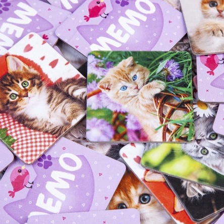 Игра настольная МЕМО 36 карточек "Котята" в инд.упак.с европодвесом