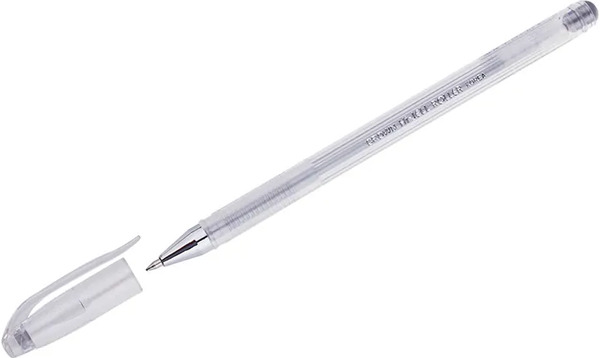 Ручка гелевая 0,7 мм Crown.Hi-Jell Metallic, Серебро металлик