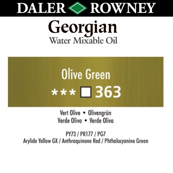 Масло 37 мл. GEORGIAN Зеленый оливковый, водо-размываемое