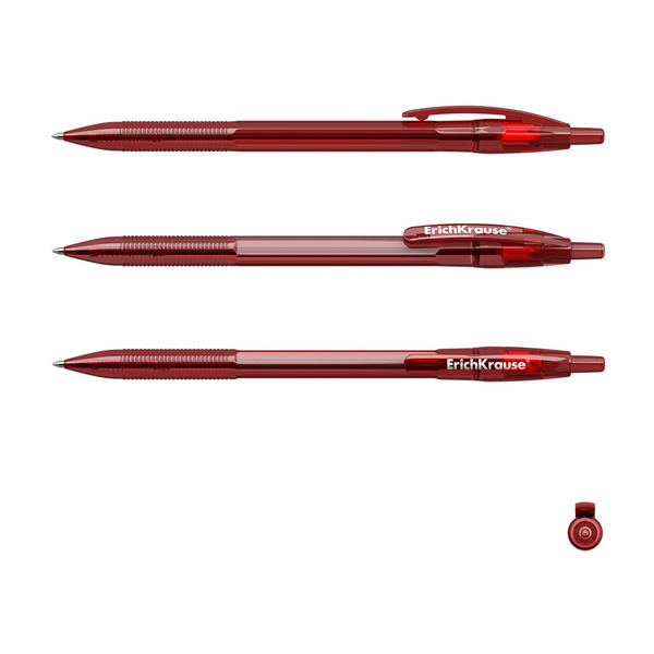 Ручка шариковая автомат. ErichKrause R-301 Original Matic 0.7, цвет чернил красный 