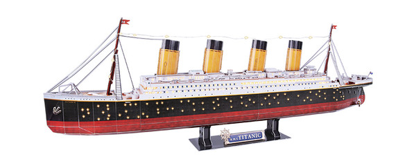 Сборная модель "REZARK" Пазл 3D Серия "Корабли" 266 эл.Титаник с LED подсветкой
