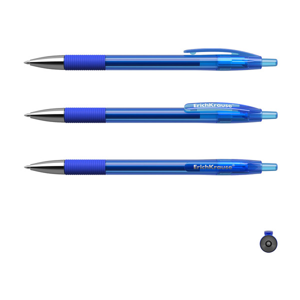 Ручка гелевая автомат "ErichKrause®" цвет чернил синий R-301 Original Gel Matic&Grip, 