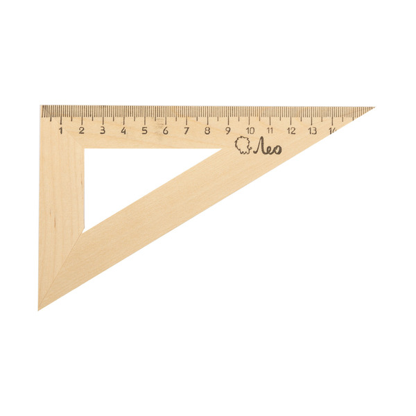 Треугольник деревянный 30 гр 16 см "Лео"