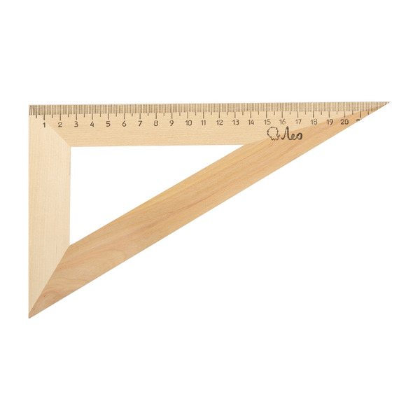 Треугольник деревянный 30 гр 23 см "Лео"  