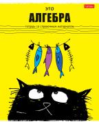 Тетрадь предмет. 48 л. кл. "Черный кот" АЛГЕБРА мел.картон скругл.углы