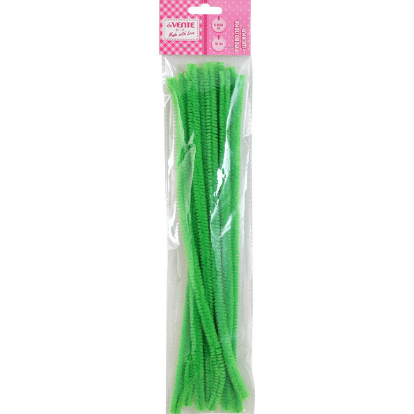 Проволока пушистая Шенил "deVENTE" 0,9x30 см, 10 шт, цвет зеленый, в пластиковом паке