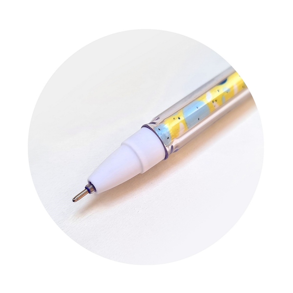 Ручка гелевая 0,5 мм Be Smart, "Bunny", желтый цвет чернил синий, со стираемыми чернилами.