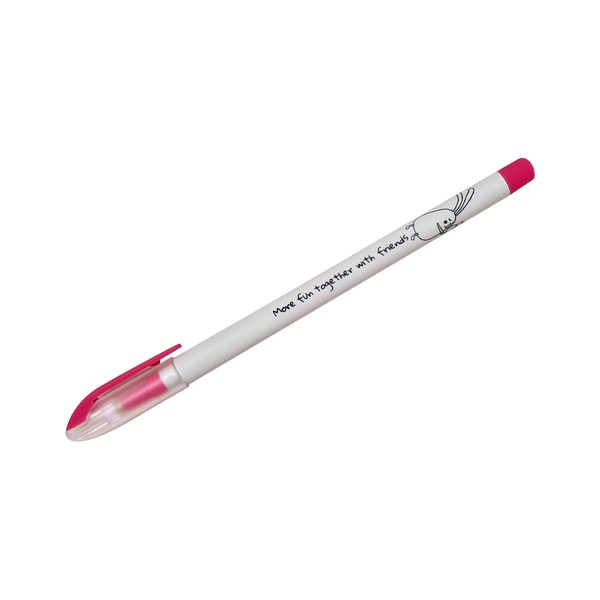 Ручка шариковая 0,7 мм Be Smart, "Bunny", серый и малиновый цвет чернил синий. 