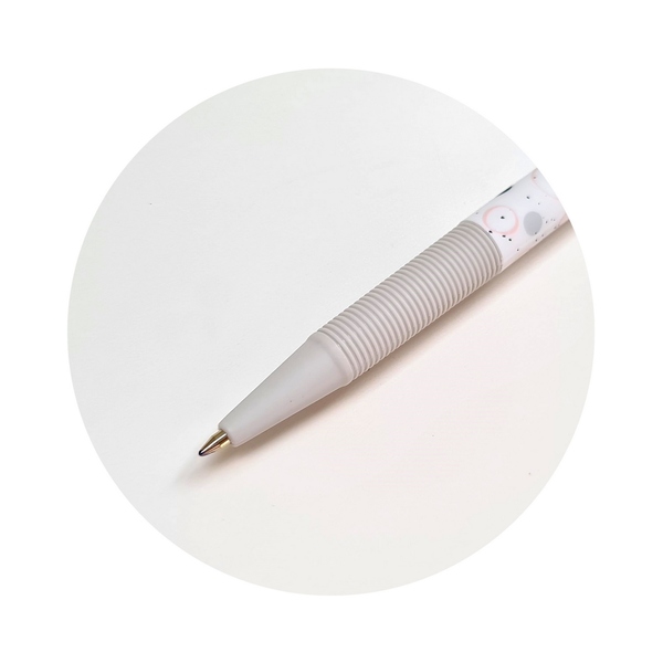 Ручка шариковая 0,7 мм Be Smart, "Bunny", серый, автоматическая цвет чернил синий.
