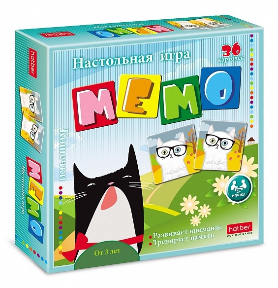 Игра настольная МЕМО 36 карточек "Кошечки"