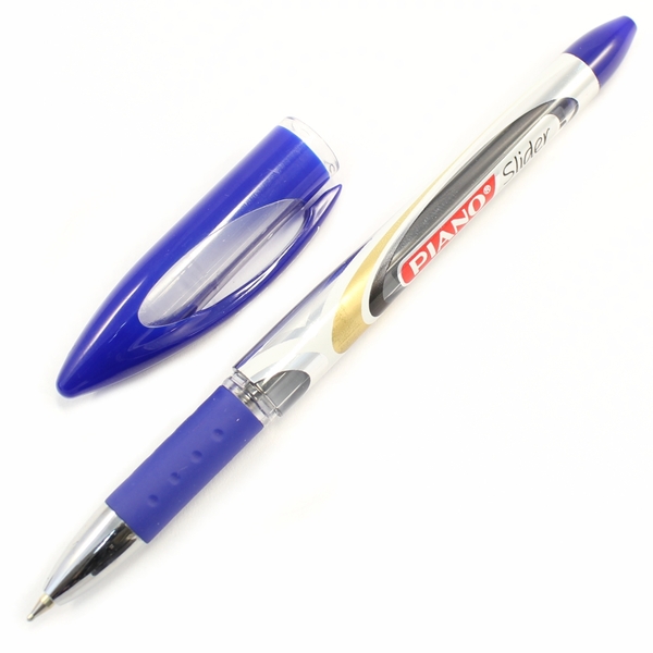 Ручка шариковая "Piano Slider" на масляной основе, синяя, 0,7/1,0 мм пластиковый корпус с рисунком, 