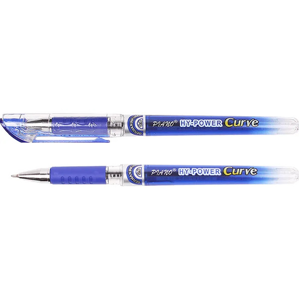 Ручка шариковая 0,5 мм "Piano HY-POWER Curve" на масляной основе, синяя, тонированный, полупрозрачны