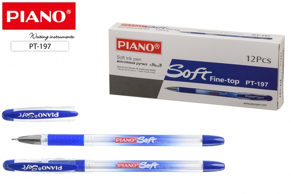 Ручка шариковая 0,5 мм "Piano Soft" на масляной основе, синяя