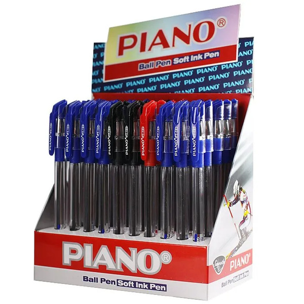 Ручка шариковая 0,5 мм "Piano Classic" на масляной основе, /3 цв.- 35шт.синих, 10шт. черных, 5 шт кр