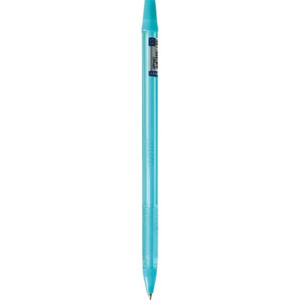 Ручка шариковая 0,5 мм "deVENTE" аромат. синие чернила, полупрозр. флуор. корпус, с держателем