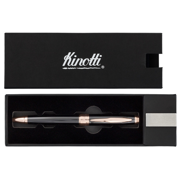 Ручка шариковая "Kinotti" "WEBERN", метал. 1 мм .корп.чёрный,черинла синий