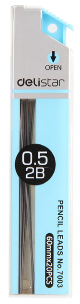 Грифели 0,5 мм Deli 2B (20гриф) туба