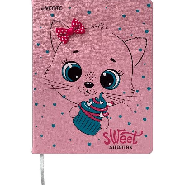 Дневник 1-11 кл. "deVENTE. Sweet Kitty" тв. обложка из искусственной кожи, шелкография,