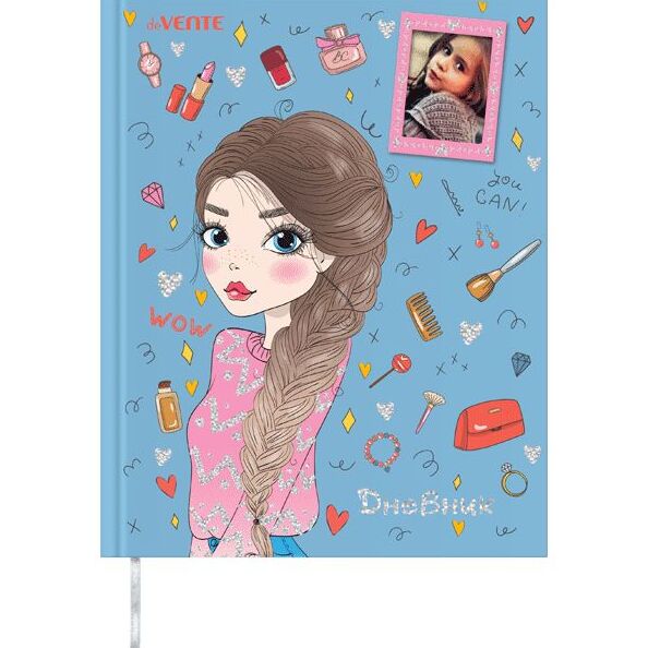 Дневник 1-11 кл. "deVENTE. Beauty Girl" тв. ламинированная обложка с рамкой для фотографий, цветная 