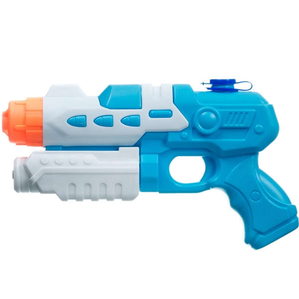 Водный пистолет с помпой Bondibon "Наше Лето",  РАС 25х15х5 см, бело-голубой, арт. 9855.