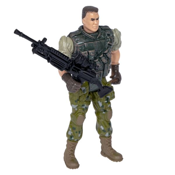 Набор "Армия" солдатик с оружием "Настоящий боец" Bondibon спецназовец, зелен. CRD 21,5x13x3