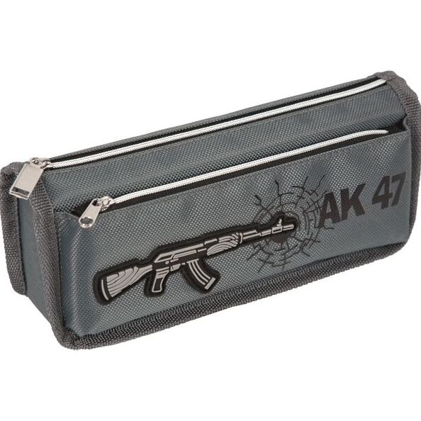 Пенал "deVENTE. AK 47" прямоугольный, 21x8,5x7 см, текстильный, на молнии, наружный объемный карман 
