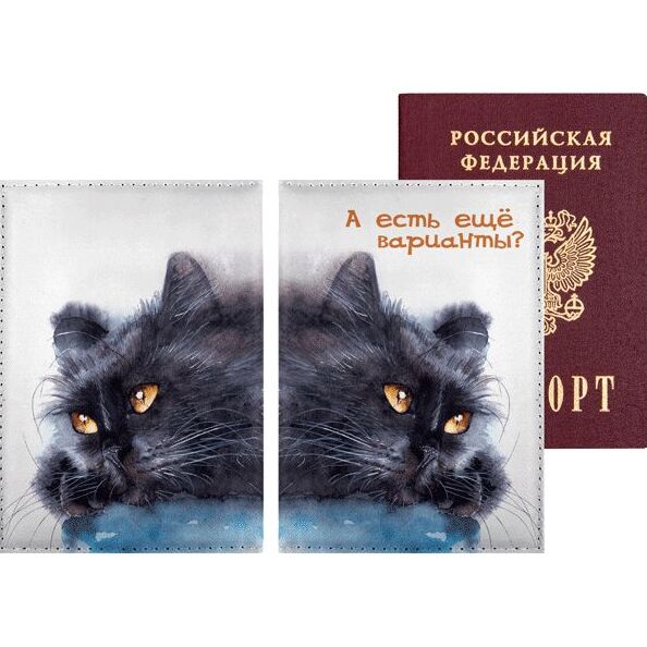 Обложка д/паспорта "deVENTE. А есть еще варианты?" 10x14 см, искусственная кожа, поролон, цветная пе