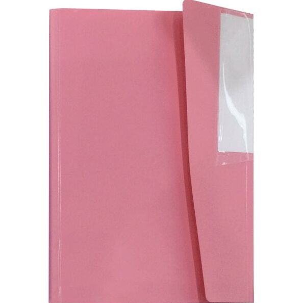 Папка 20ф А3 "deVENTE. Pastel" A4 (215x310x20 мм), 500 мкм, фактура "песок" непрозрачная розовая