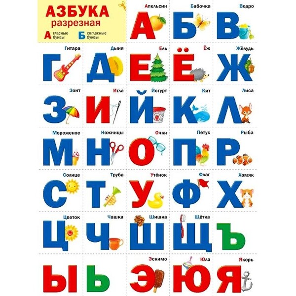 Плакат "Разрезная азбука" А2