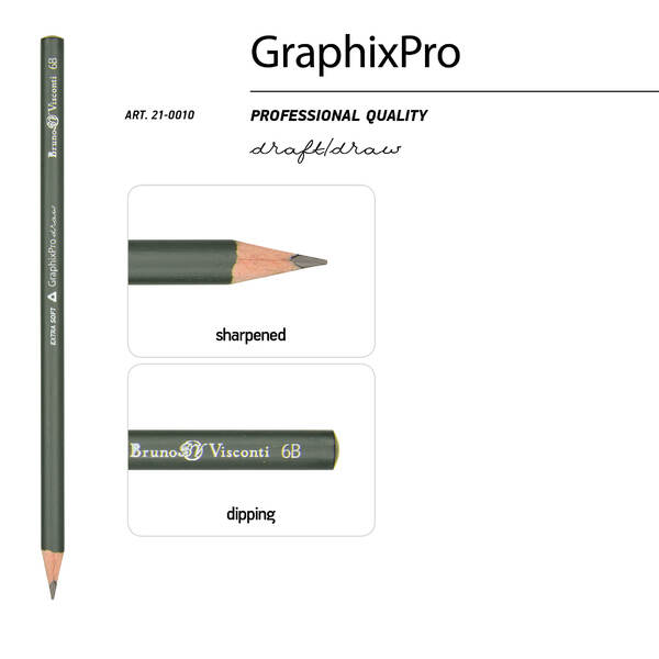 Набор карандашей ч/г 12 шт "GraphixPro" В-14B 