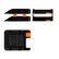 Набор из 2 пластиковых лотков с боковыми креплениями ErichKrause® Forte, Accent, черный с оранжевой 