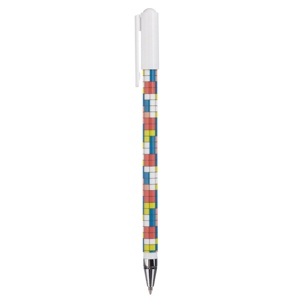 Ручка шариковая 0,7 мм Hatber Cubes Синяя на масл.основе  Ассорти-12шт