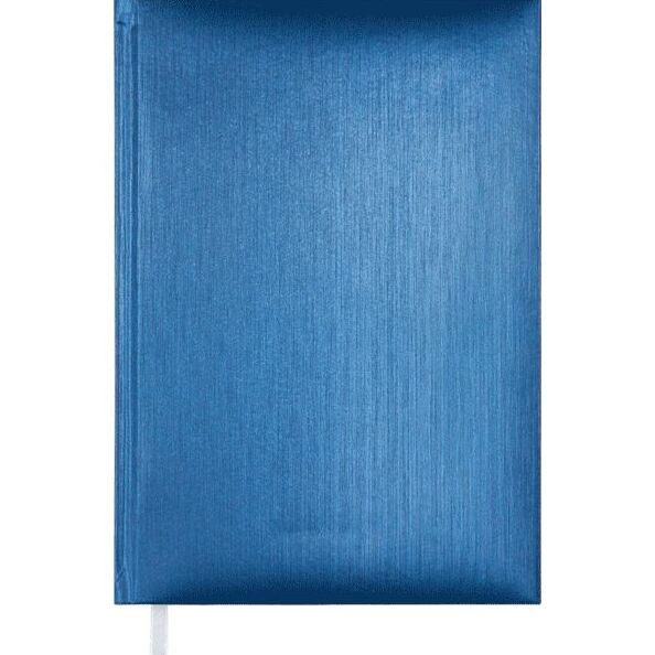 Ежедневник недат А5 "Attomex. Regent" (145 ммx205 мм) 320 стр, синий металлизированный белая бумага