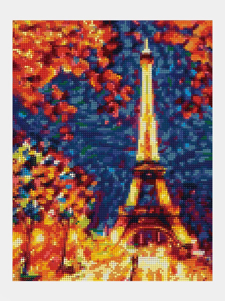 Алмазная мозаика 30*40 KiKi "Яркий Париж" на подрамнике полная выкладка