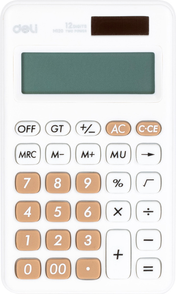 Калькулятор карманный 12-разр. Deli белый