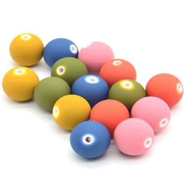Бусины декоративные "deVENTE. Balls" пластик., с матовым покрытием Soft-touch, 14 мм, 30 шт, цвет ас