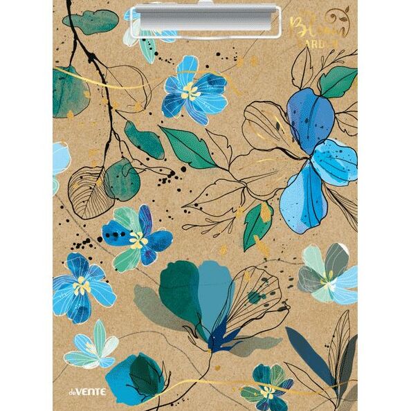 Планшет с зажимом "deVENTE. Bloom Garden" А4 картон толщина 2 мм, крафт бумага, тиснение фольгой