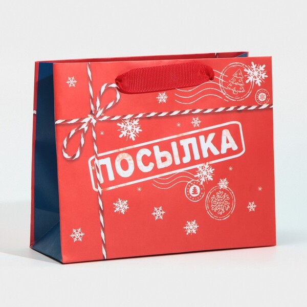 Пакет ламинированный горизонтальный «Новогодний почтальон», 15× 12 × 5,5 см