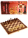 Шахматы, шашки, нарды "Рыжий кот" 24х12х3 см, 3в1 ДЕРЕВО ЛАКиров,фигуры-дерево (в коробке) 