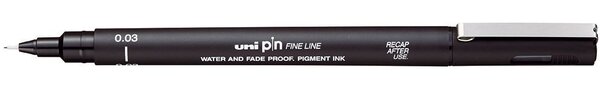 Линер Uni PIN003-200(S) черный, 0.03 мм.