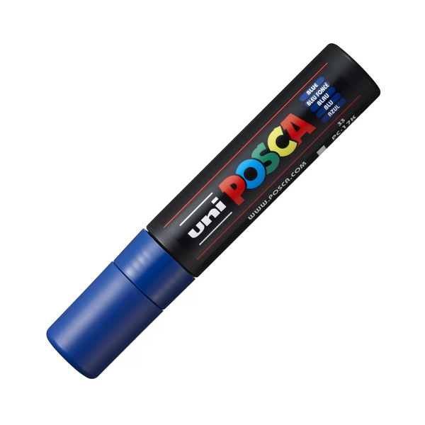 Маркер акрил. POSCA PC-17K синий, 15 мм, скошенный наконечник (номер цвета 33)