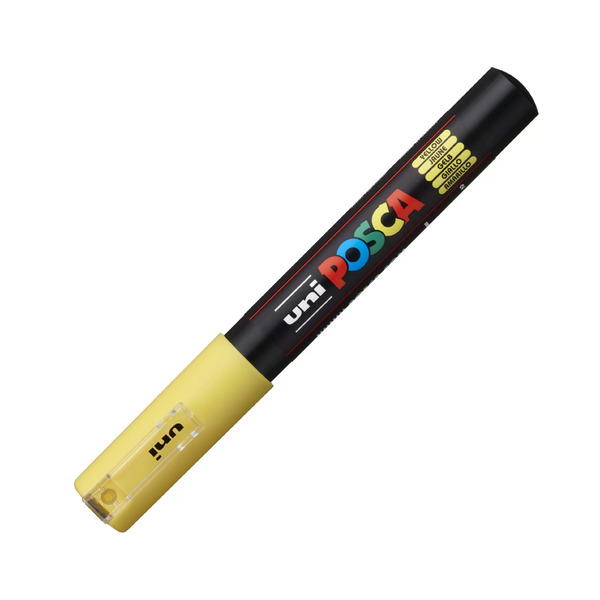 Маркер акрил. POSCA PC-1M жёлтый, 0.7 мм, пулевидныйнаконечник (номер цвета2)