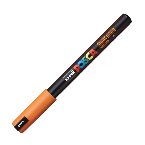 Маркер акрил. POSCA PC-1MR оранжевый, 0.7 мм,игольчатый наконечник(номерцвета 4)