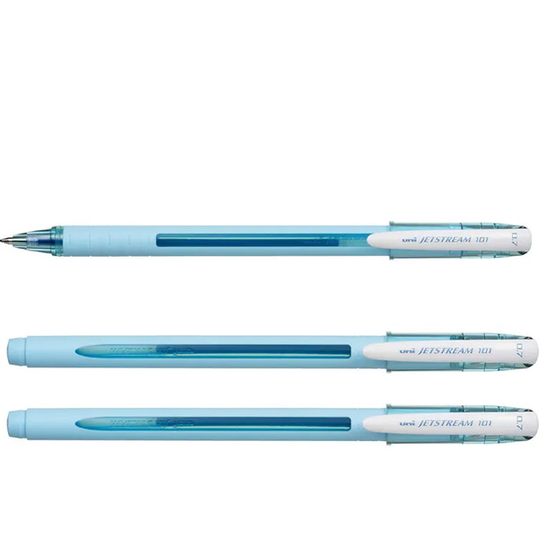 Ручка шариковая Uni Jetstream SX-101-07FL синий, цвет корпуса: бирюзовый, 0.7 мм.