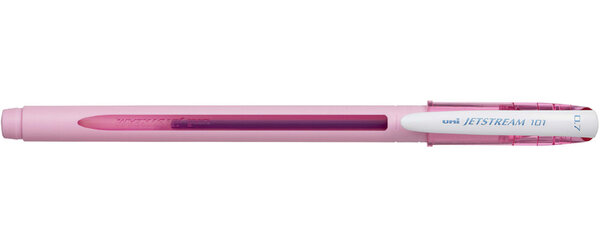 Ручка шариковая 0,7 мм Uni Jetstream, СИНЯЯ цвет корпуса: розовый, SX-101-07FL