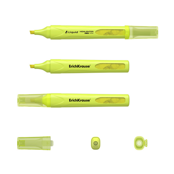 Маркер-текстовыделитель ErichKrause® Liquid Visioline V-14 Neon, желтый, жид.чернила