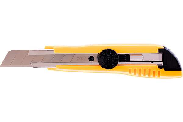 Нож канцелярский 18 мм Deli фиксатор усиленный сталь ассорти блистер