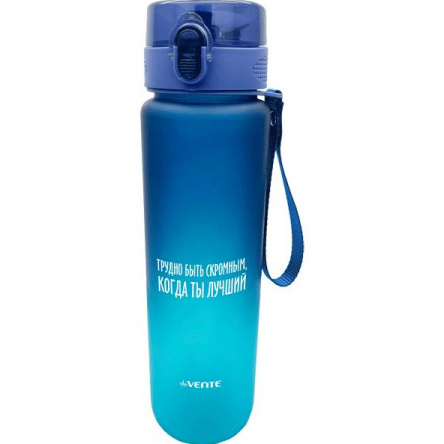 Бутылочка "deVENTE. Gradient" 800 мл, 28x7,8 см, пластиковая, сине-голубая, матовая, с нескользящим 